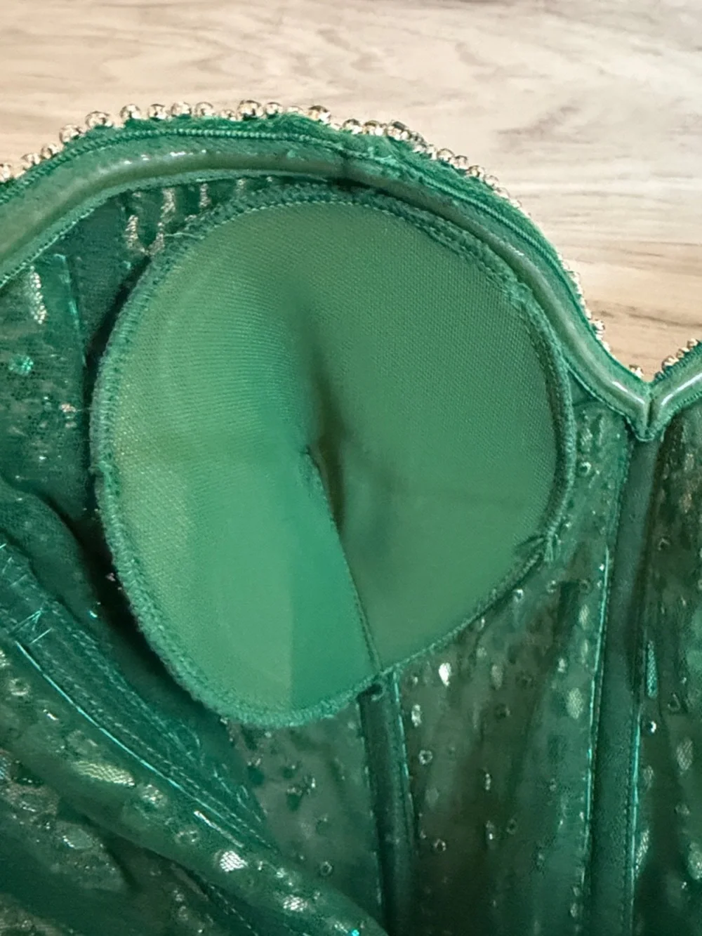 NWT PORTIA&SCARLETT Emerald Beaded Strapless Cocktail Dress size 0